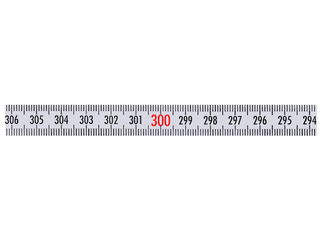 Båndmål Stål 1mtr. x 13 mm H-V Selvklæ