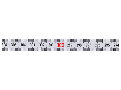 Båndmål Stål 1mtr. x 13 mm H-V Selvklæ