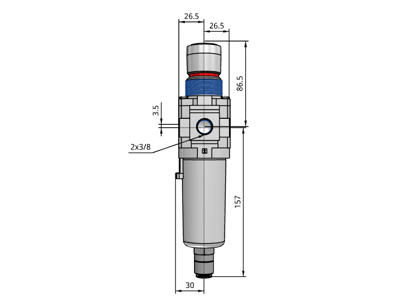 SMC AW30-F03D-D 3/8" filterregulator