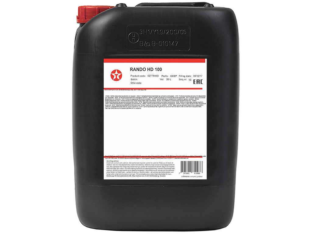 Hydraulikolie Rando HD 100 - 20 ltr