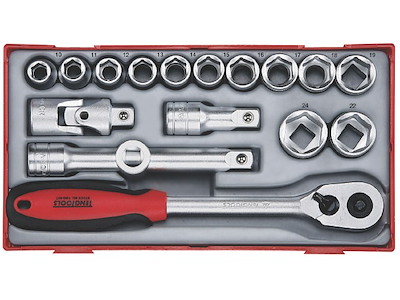 Topnøglesæt 1/2" TT1218-6 10-24mm