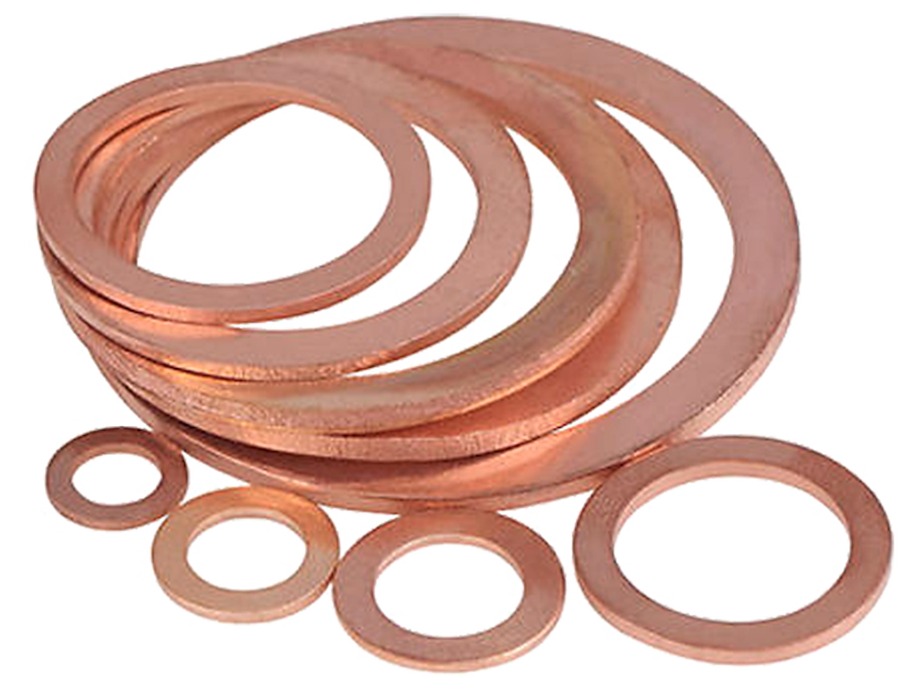 Kobberskive 10x18x1,5mm