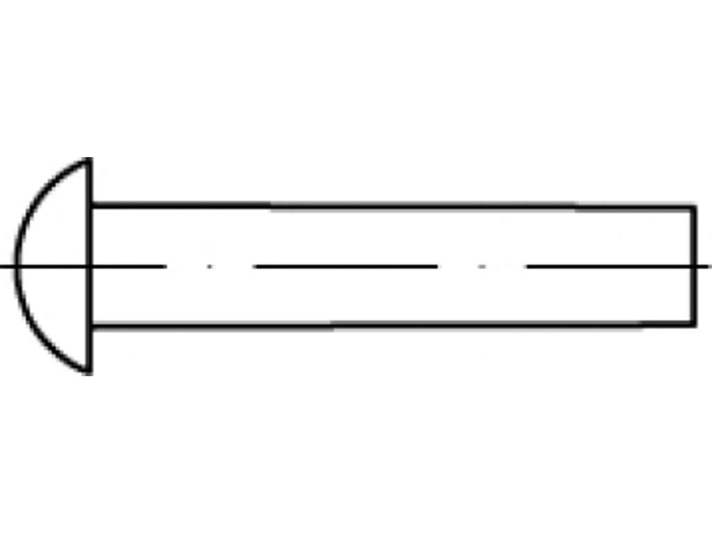 Nitte RH 10x25 Stål DIN660