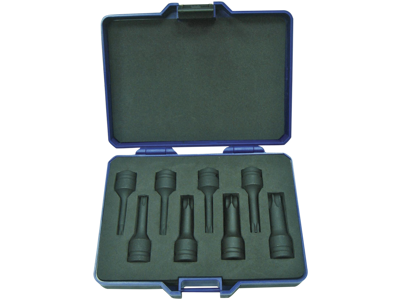 Slagtopsæt 1/2"  T30-T80 Torx