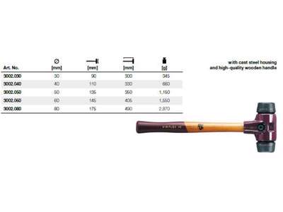 Gummihammer 60mm Simplex