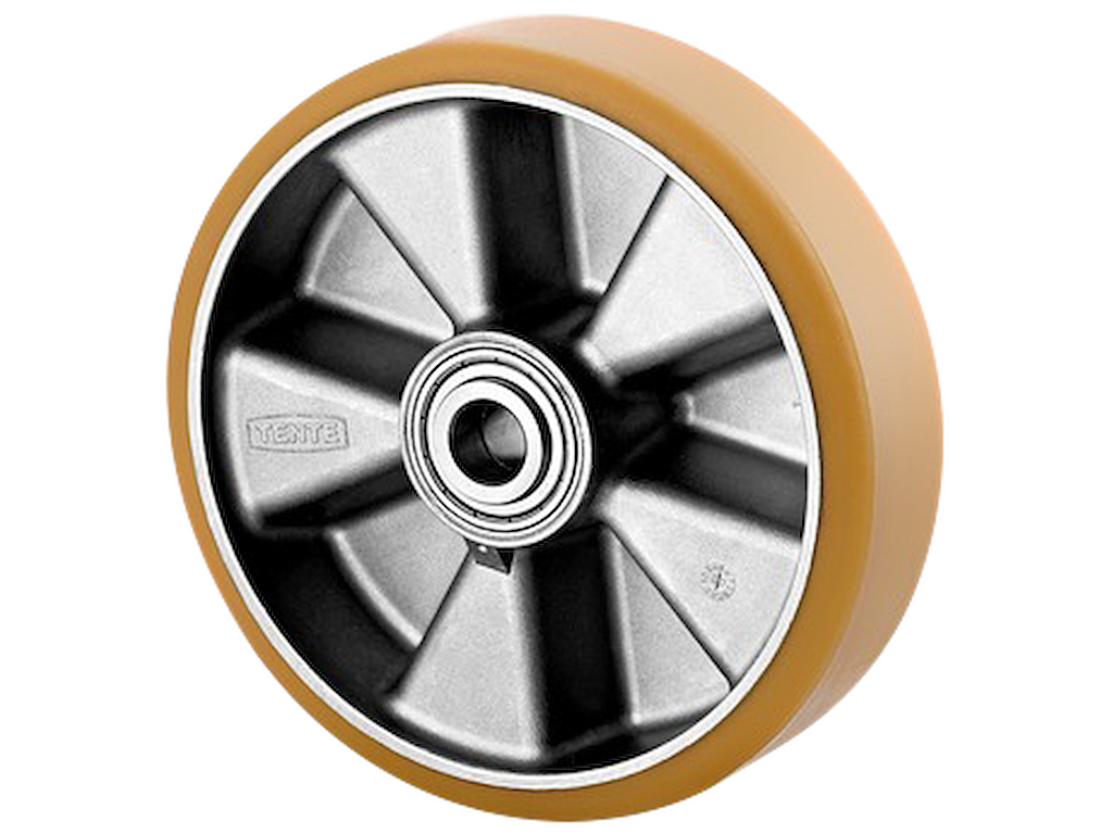Hjul ITP 125x50-Ø20mm convex med leje