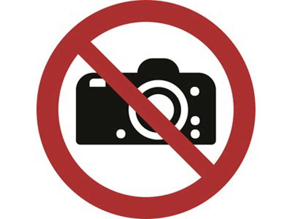 fotografering forbudt ø 100
