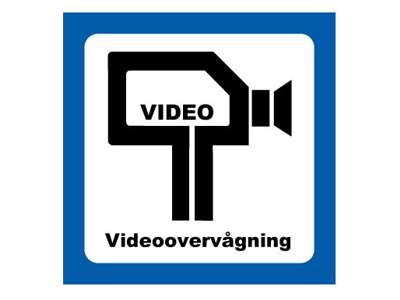 VIDEOOVERVÅGNING 200x200mm