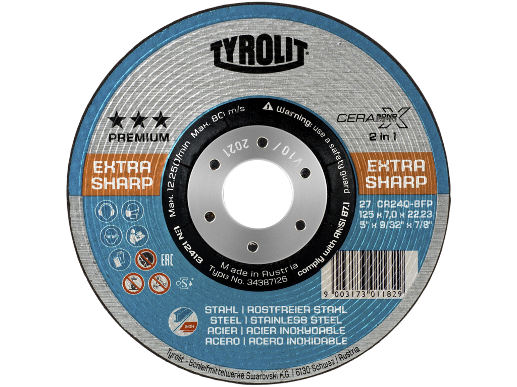 Slibeskive Premium Tyrolit Cerabond 27