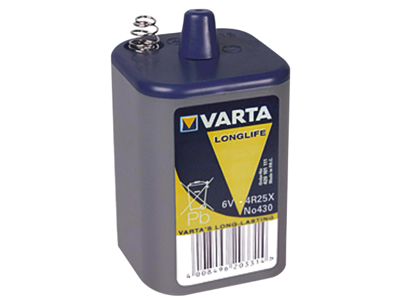 Batteri 430 m. fjeder 4R25 6V 75000 mAh 