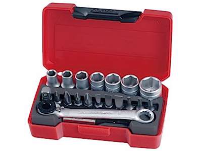 Topnøglesæt 1/4"  20 dele Tengtool