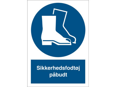 SIKKERHEDSFODTØJ PÅBUDT