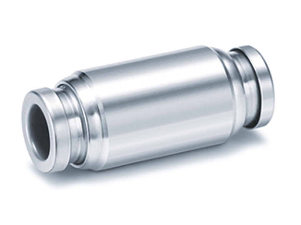 Luftfittings 6mm lige samler 316 L