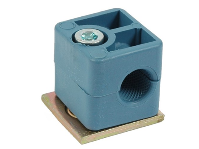 Rørholder  6mm  m/1 skrue for enkelt rør