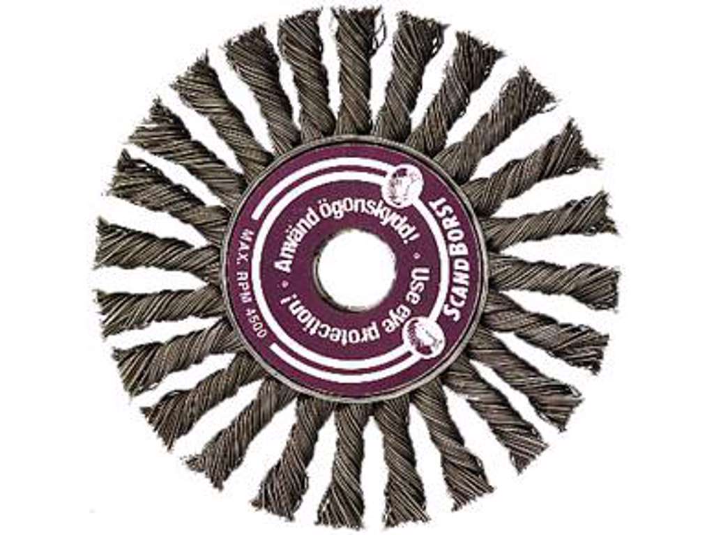 Rundbørste 125mm 0,50 tråd hul 22,2 
