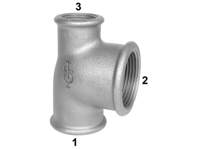 Tee 1"x3/4"x1/2" galv