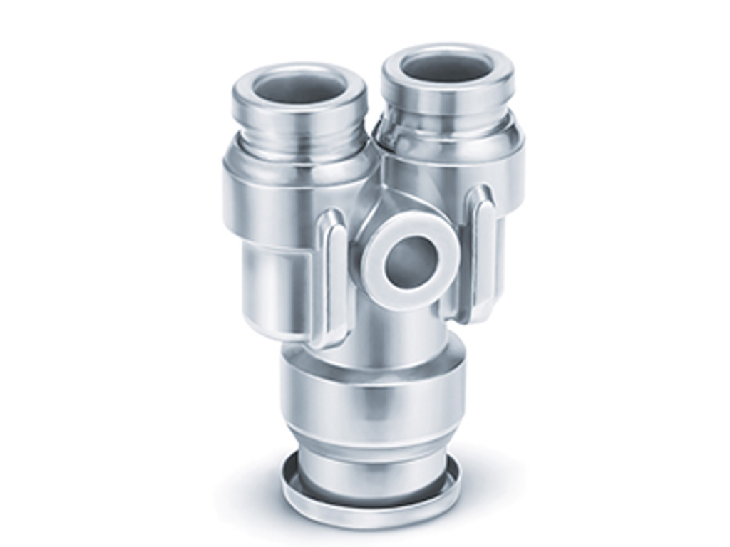 Luftfittings 6x4x4 Y-stykke Rustfri KQG2
