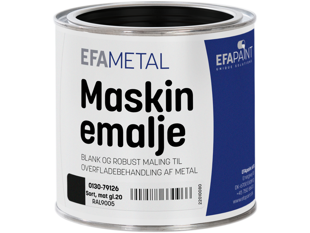 Maling matsort maskinemalje 0,75 Ltr.