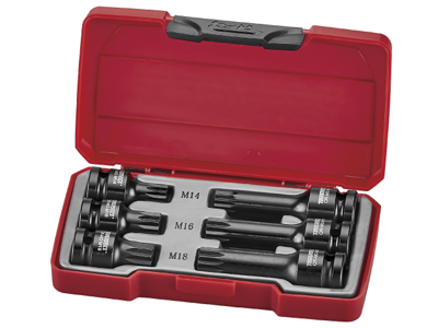 Slagtopsæt XZN (Spline) 1/2" 14-16-18