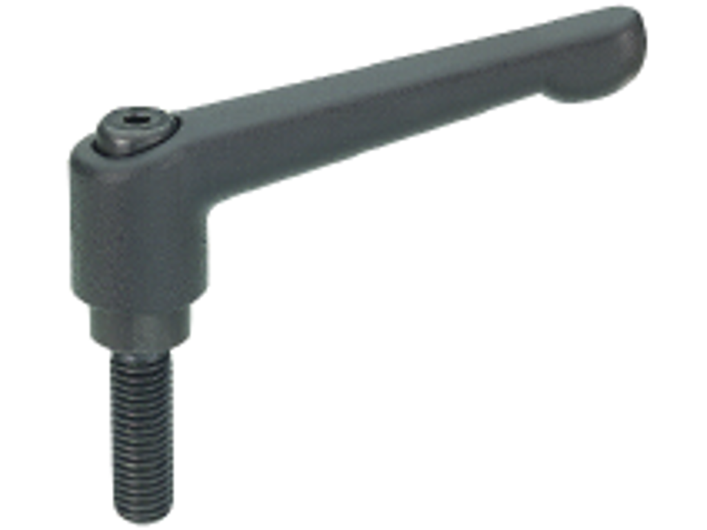 Låsegreb KPT 45 M5x16mm sort plast 