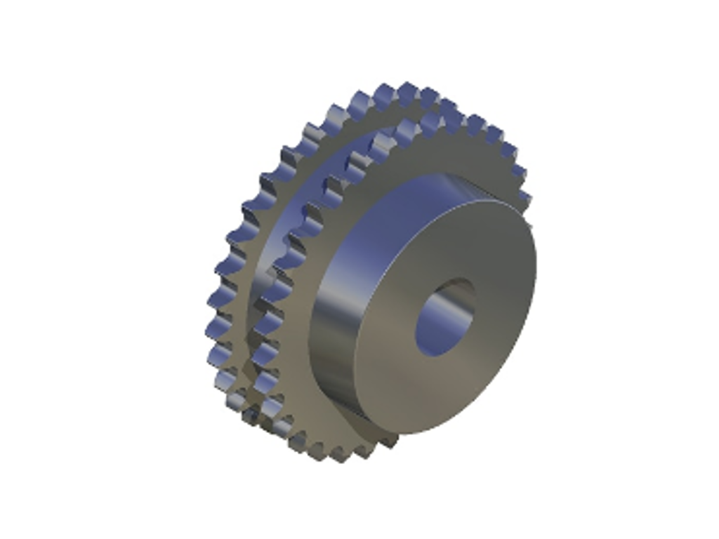 Kædehjul 10B-1 B19 m/nav 2 kæder