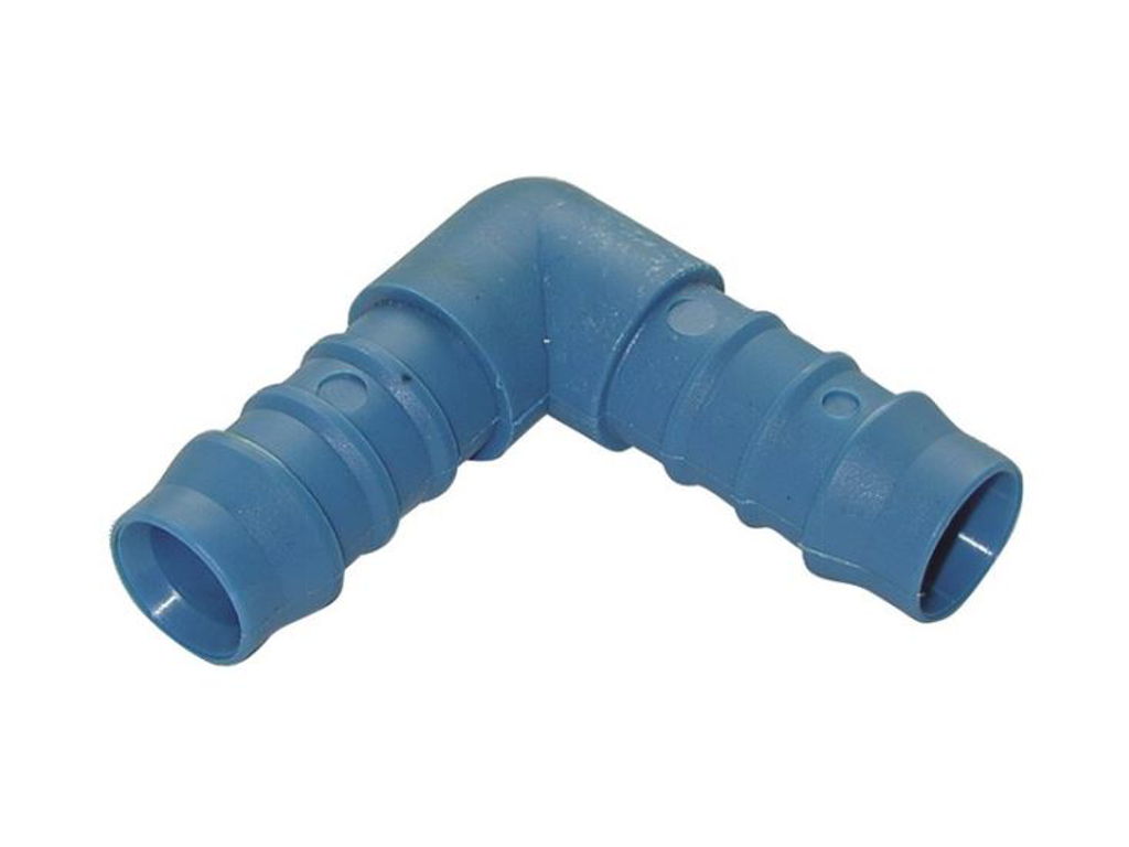 Plastfitting 19x19mm Vinkel Blå