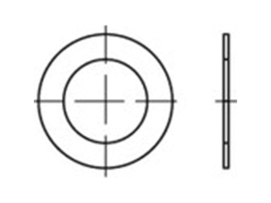 Stålshims 3x6x0,1mm DIN 988
