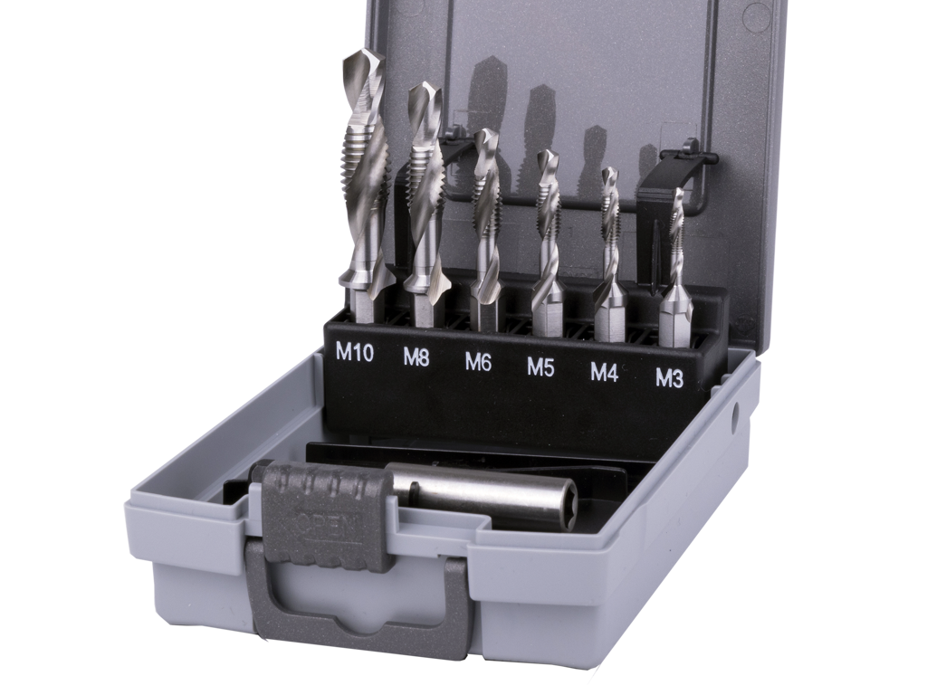 Kombitapsæt langt M3-M10 1/4" bits skaft