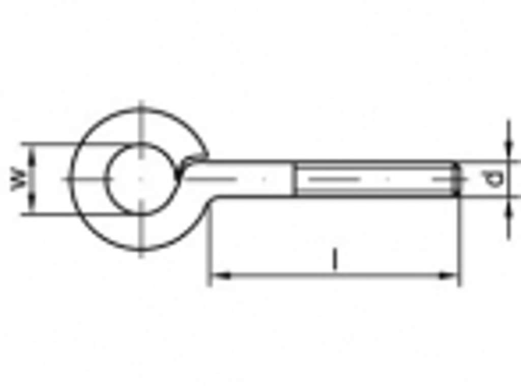 Øjeskrue M10x30 Fzb