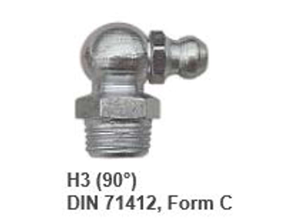 Smørenippel H 3 R1/8" (Pk. á 10 stk.)