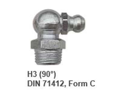 Smørenippel H 3 R1/8" (Pk. á 10 stk.)