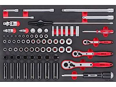 Topnøglesæt 1/4- 3/8- 1/2" EVA Tengtool