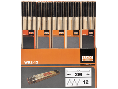 Træ tommestok 2 mtr 12 led WR2-12