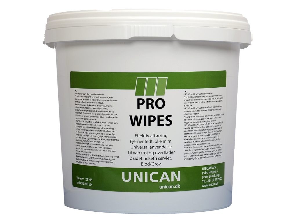 Renseservietter Unican Pro-wipe 90stk.