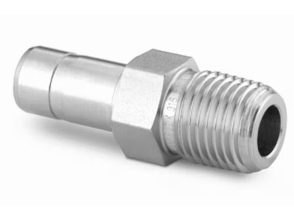 Adapter Rustfri 6mm OD - 1/4" ISO