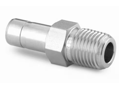 Adapter Rustfri 6mm OD - 1/4" ISO