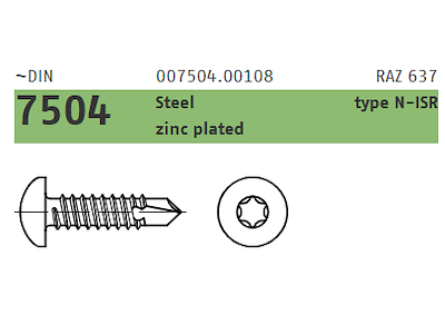 Lynskrue m/borspids panhoved m/torx kærv FZB
