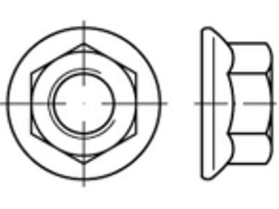 Flangemøtrik M8 FZB DIN 6923