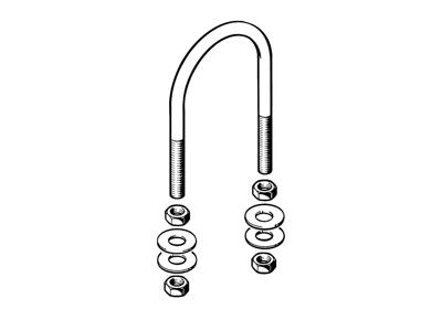 U-bøjle Ø60,3mm 2-3/8"  M10 gevind FZB