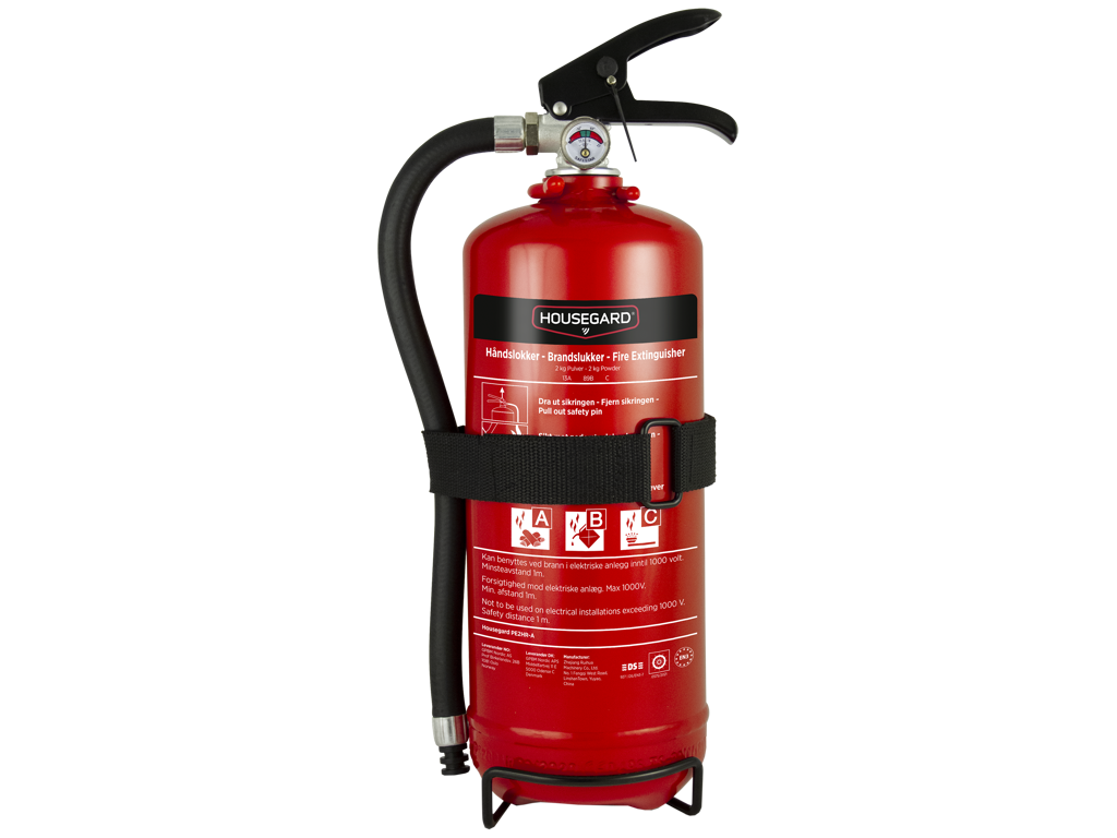 Pulverslukker 2 kg PE2HR-A, 13A-89B-C