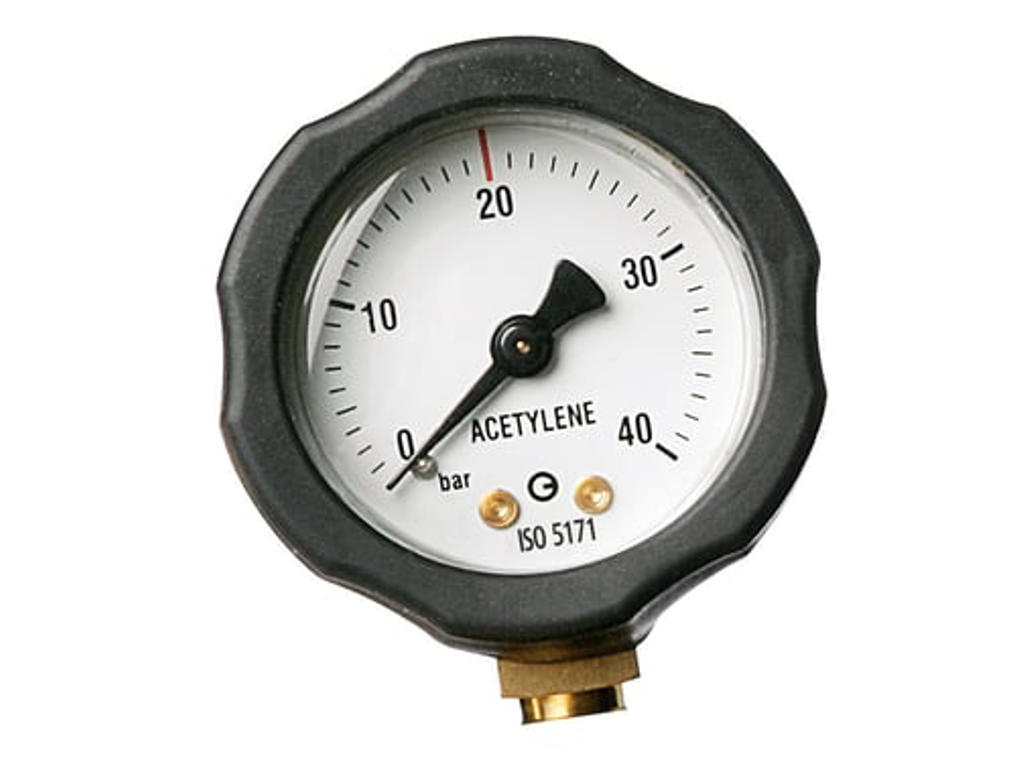 Manometer 0-40bar 50mm Acetylen AGA