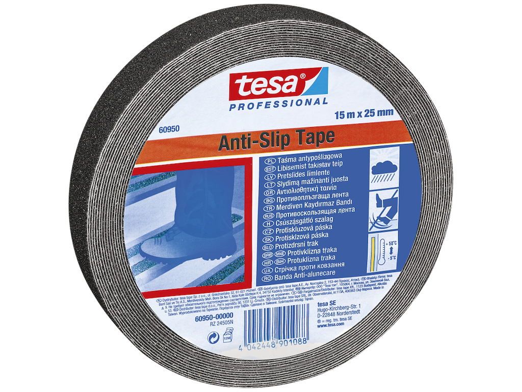 Tape 60950 skridsikker tape sort 25mm×15