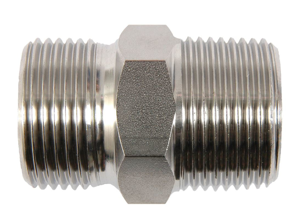 01BK04 Nippel 1/4" BSP x 1/4" NPT Syrefa