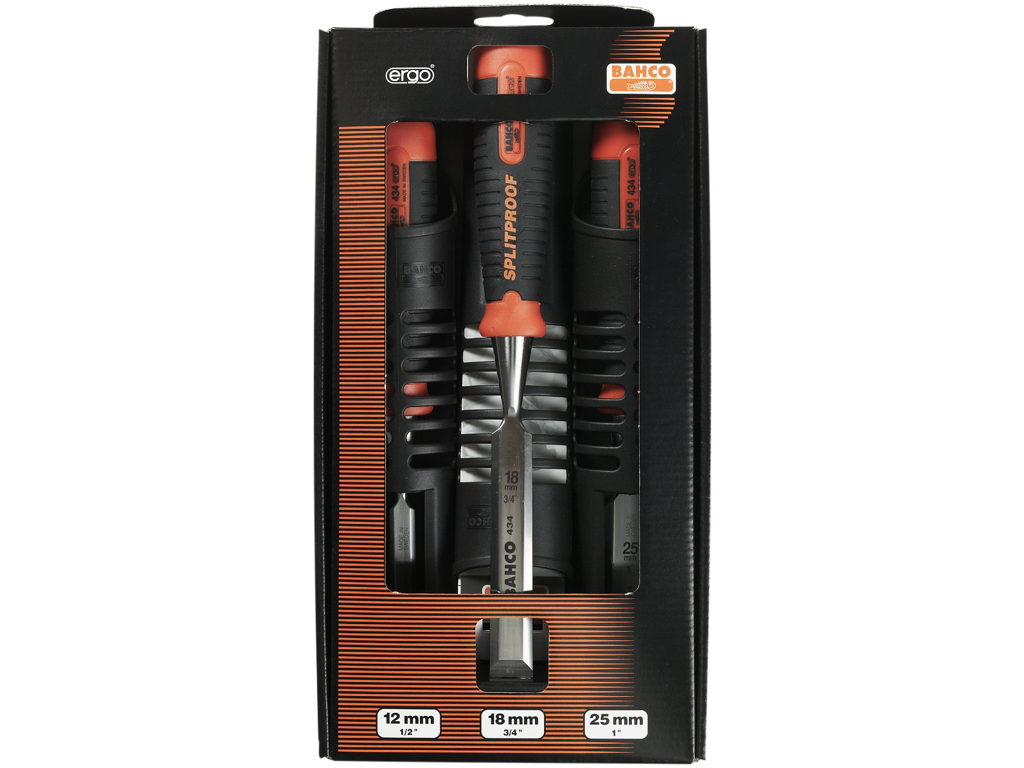 Stemmejernsæt 434-S 3 stk. 12-18-25mm