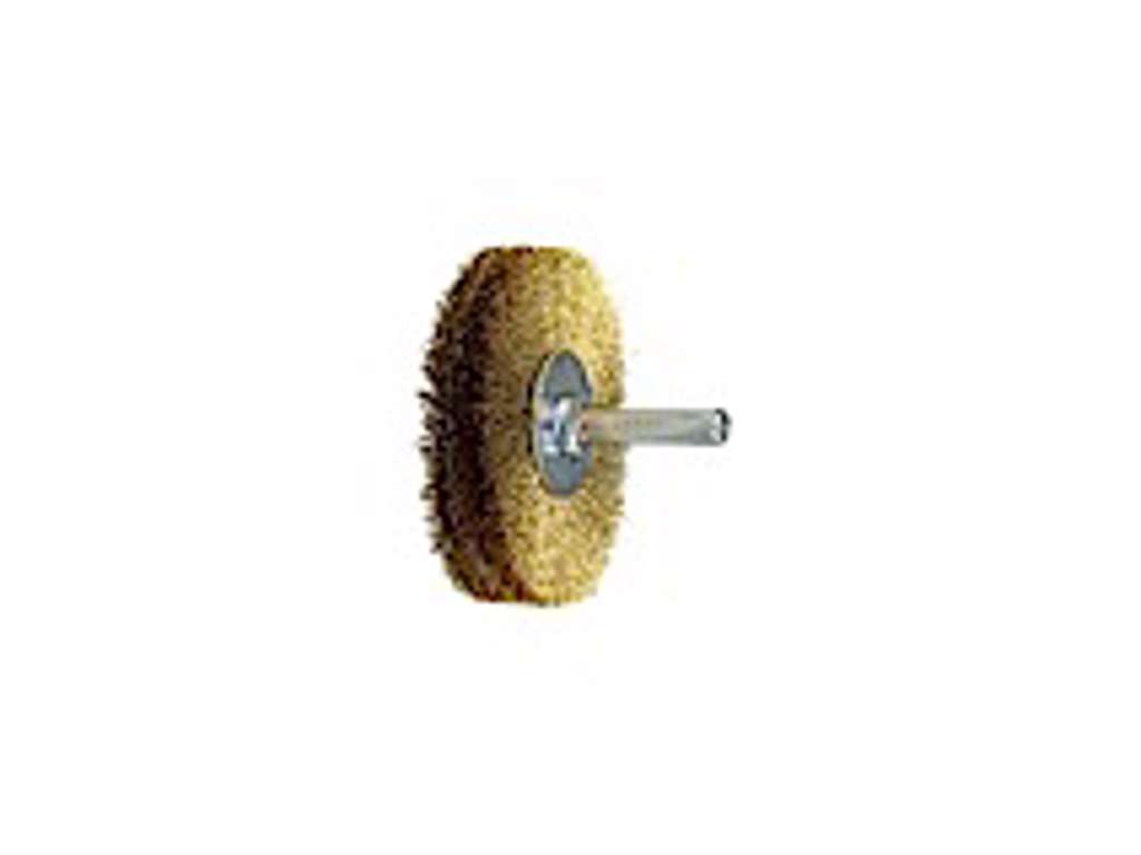 Stålbørste Ø30x9 mm messing 6 mm tap