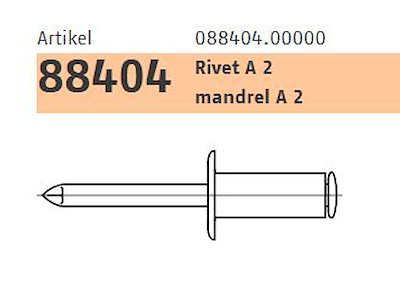 Blindnitte 4,8 X16 A2  RH Stand.(500))