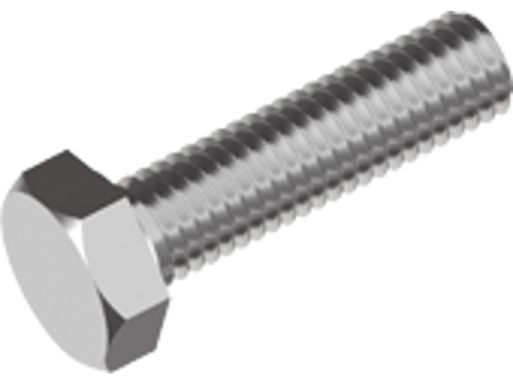 Stålsætskrue M4x35mm A4 rustfri DIN933