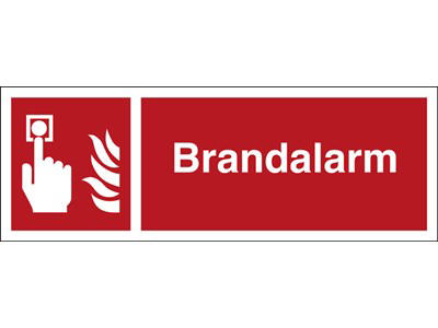 BRANDALARM 140x420mm - Selvklæbende