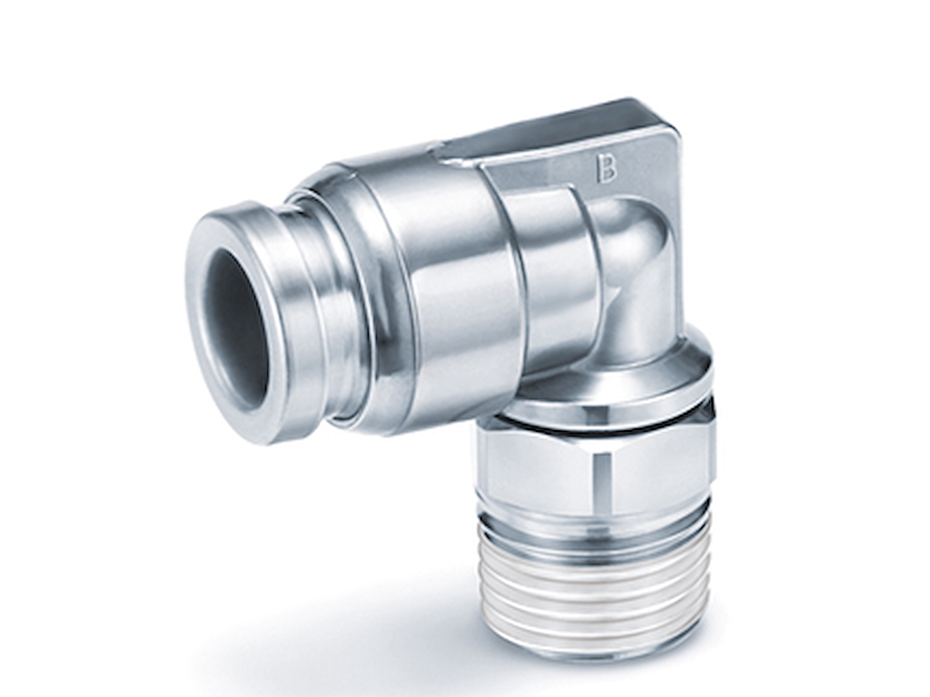 Fitting 12mm x1/4" u/rg vinkel 316L