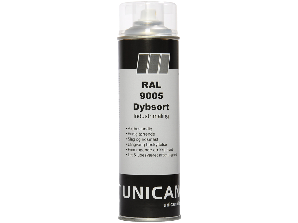 Maling RAL 9005 Dybsort spray 500ml